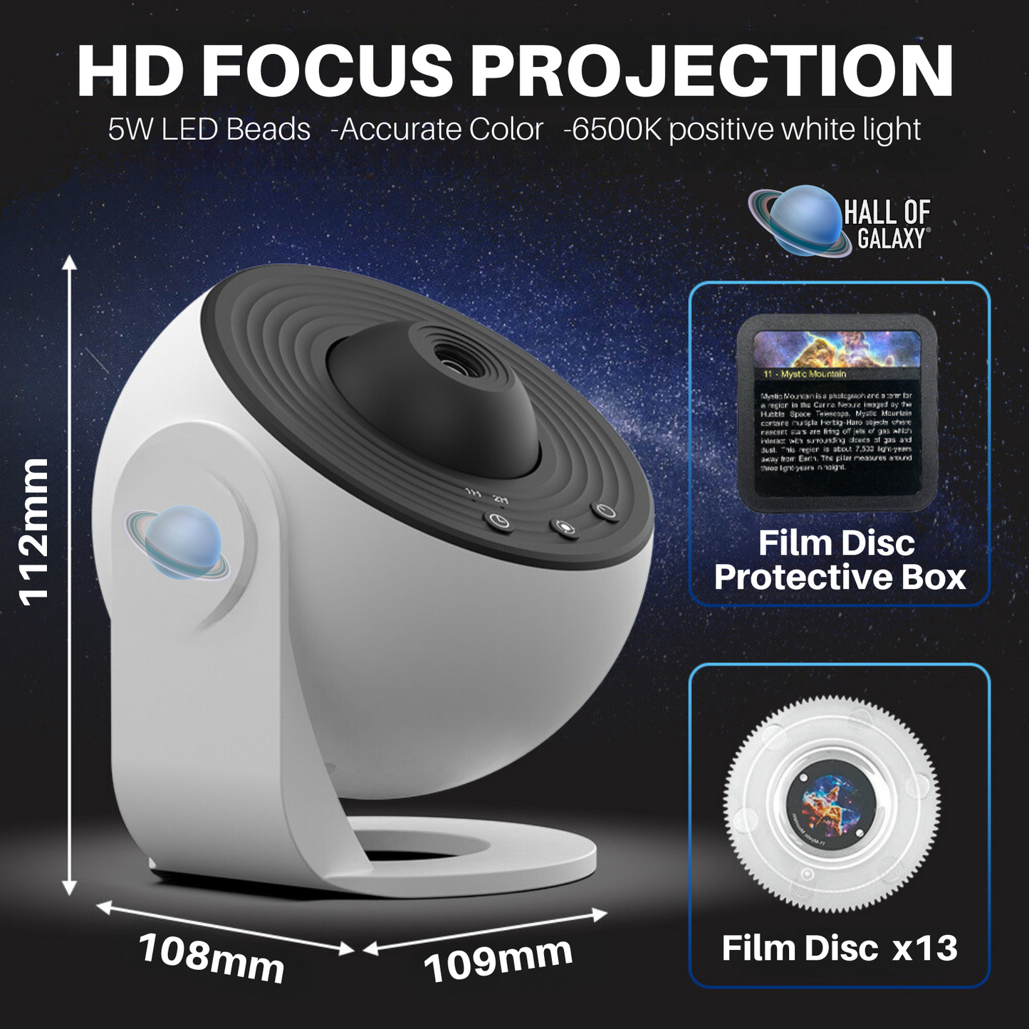 NEBULONIX® 360 ELITE Galaxy Projector